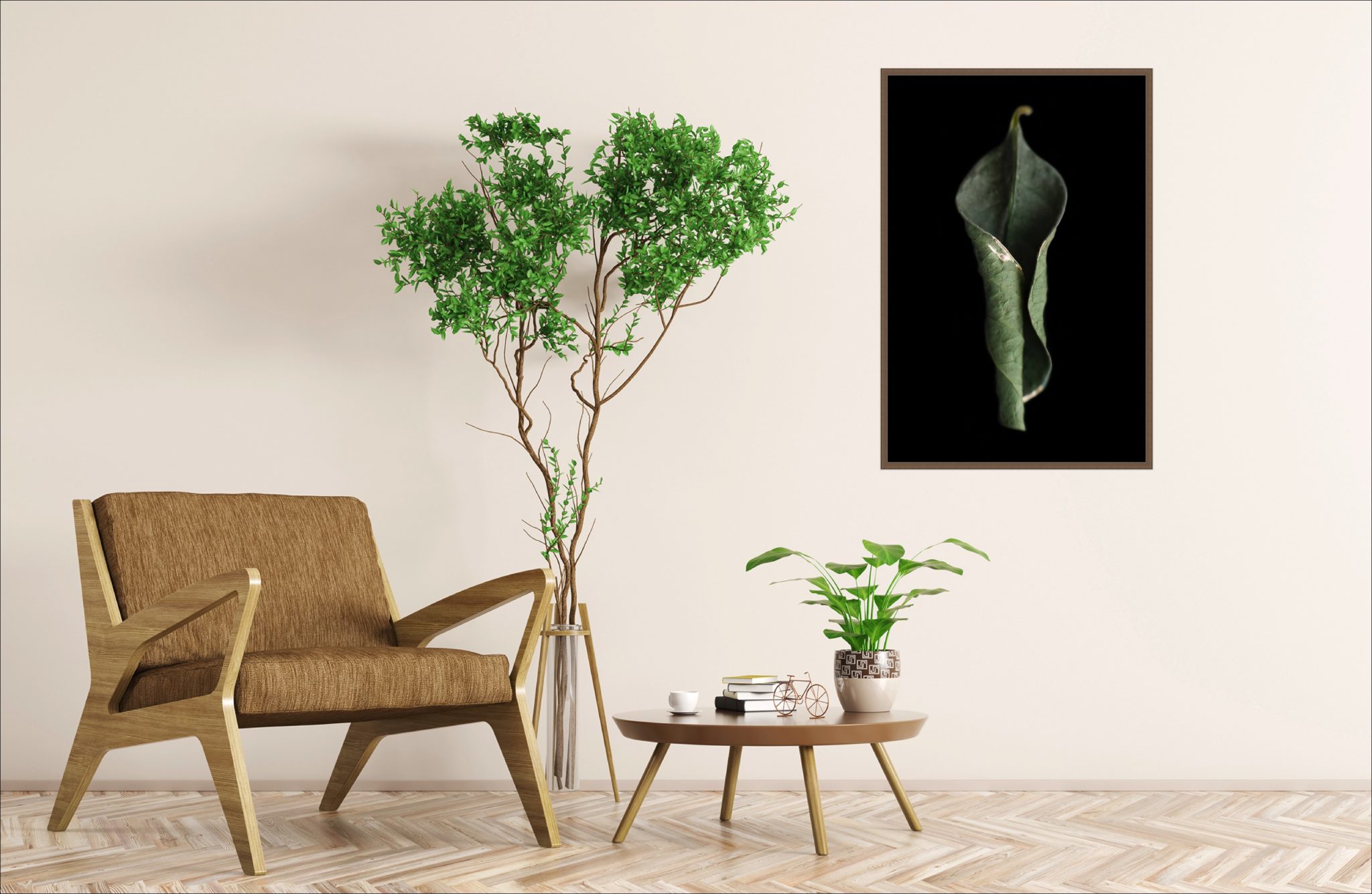 Fine art print in a room